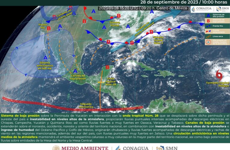 El frente frío número 4 se acerca a territorio mexicano