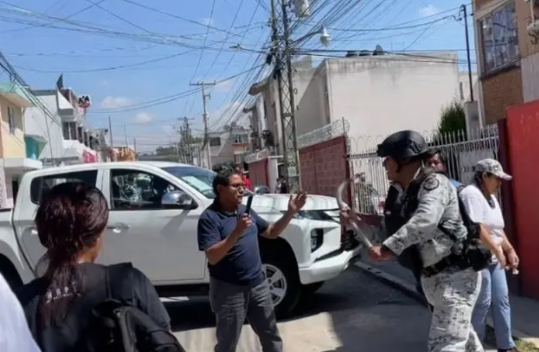 Enfrentamiento entre miembros de Antorcha y la Guardia Nacional en Cuautlancingo