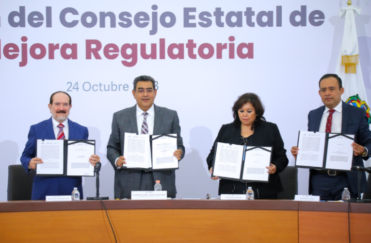 Puebla, primera entidad a nivel nacional en signar convenio de mejora regulatoria entre los tres poderes