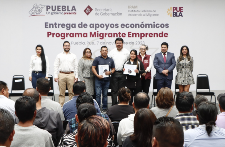 Impulsa gobierno estatal proyectos de emprendimiento de migrantes poblanos en retorno