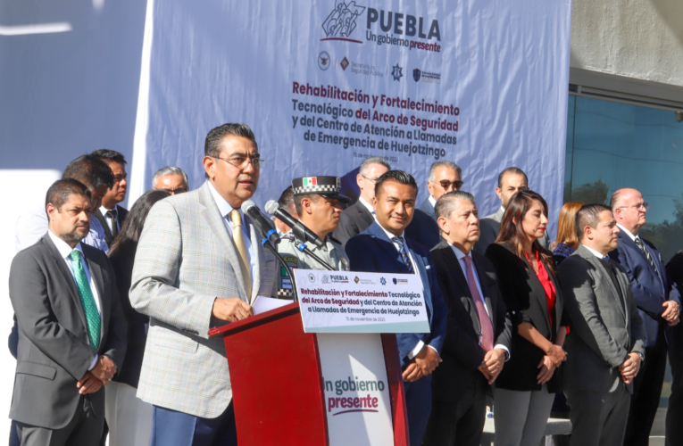 Con rehabilitación de arco, gobierno estatal robustece seguridad en región de Huejotzingo