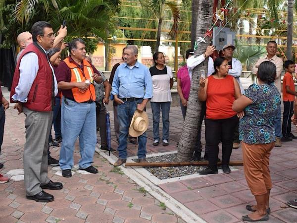 Con recorrido de supervisión tras sismo, Sergio Salomón confirma saldo blanco en el estado